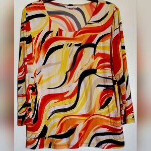 Allison Oaley (Nygard) Multicolor Abstract Women's Top